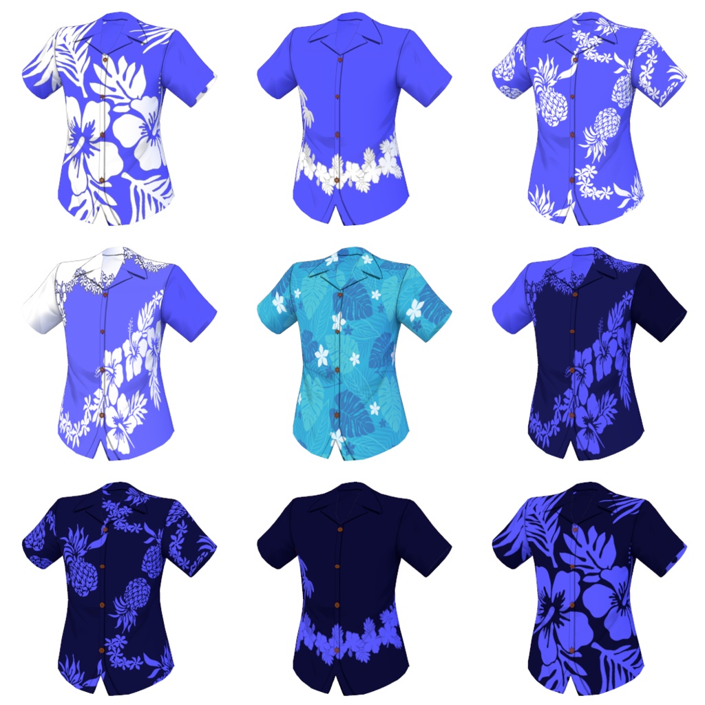 【無料版有】アロハシャツ【VRoid】