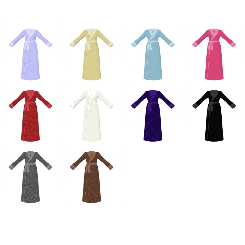 【無料版有】バスローブ【VRoid】