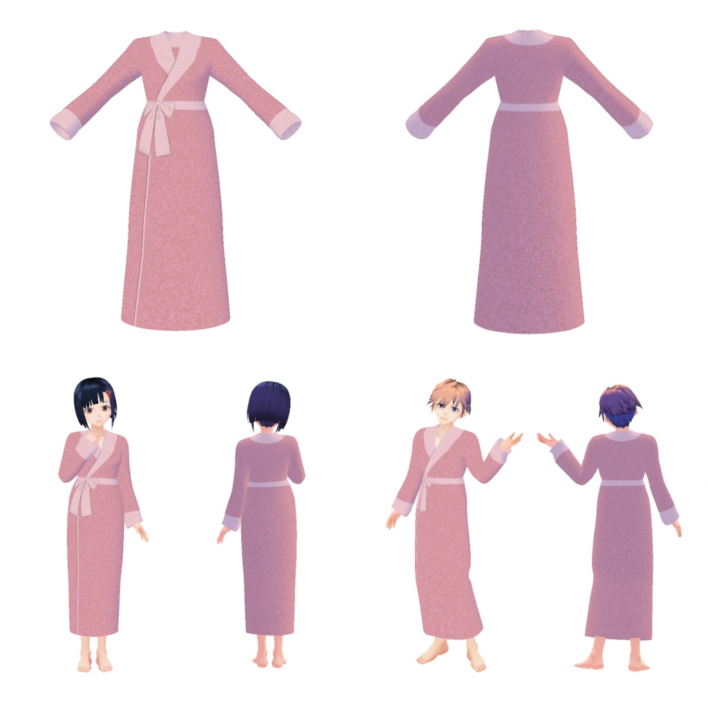 【無料版有】バスローブ【VRoid】