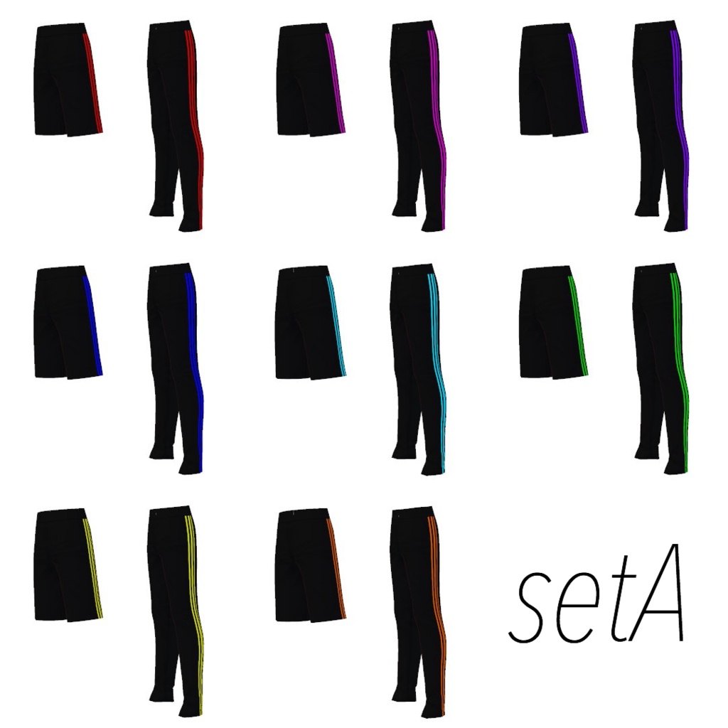 【無料版有】ラインパンツ【VRoid】