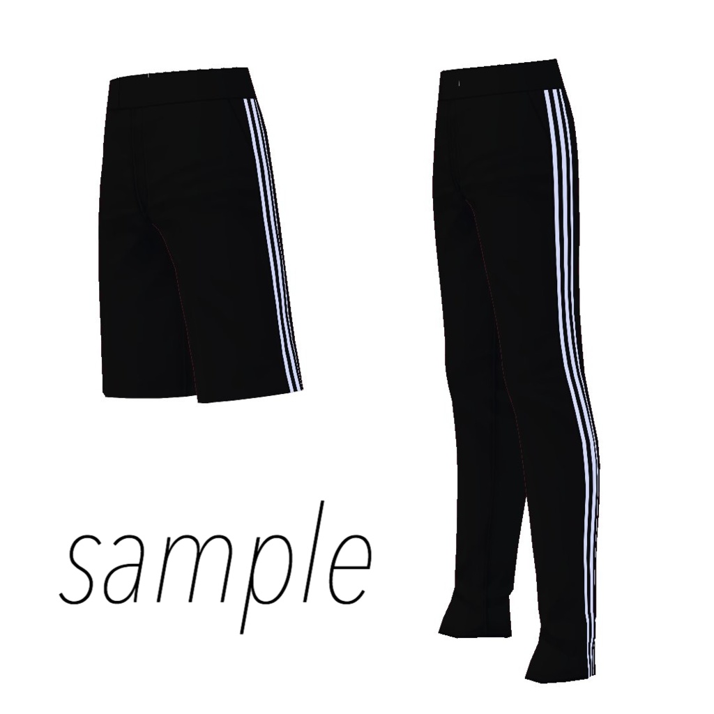 【無料版有】ラインパンツ【VRoid】