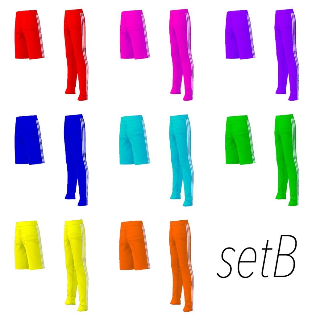 【無料版有】ラインパンツ【VRoid】