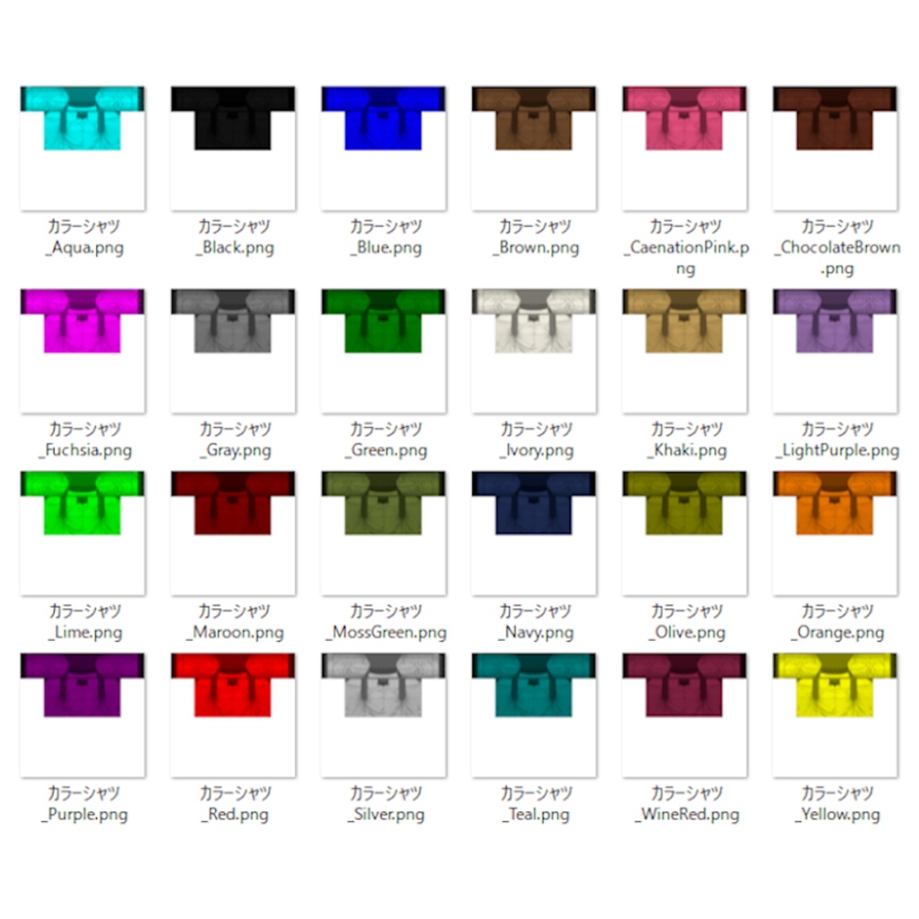 【VRoid】カラーシャツ