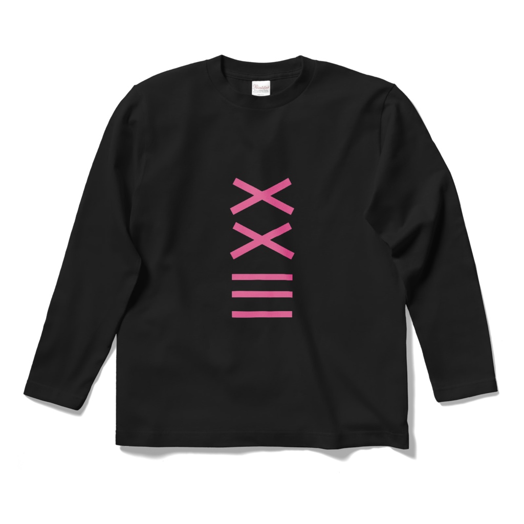 音郷詠のネクタイの柄のTシャツ(ブラック)