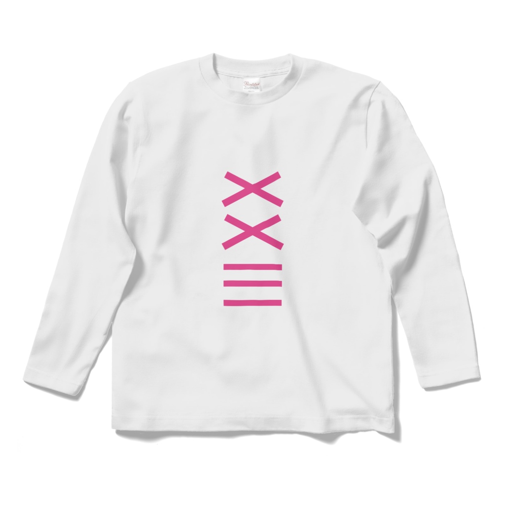 音郷詠のネクタイの柄のTシャツ(ホワイト)
