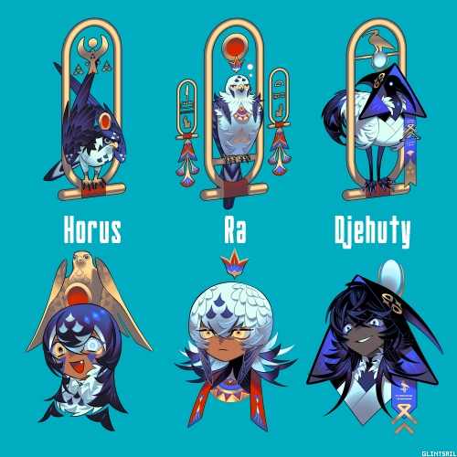 Egyptian Birds Sticker