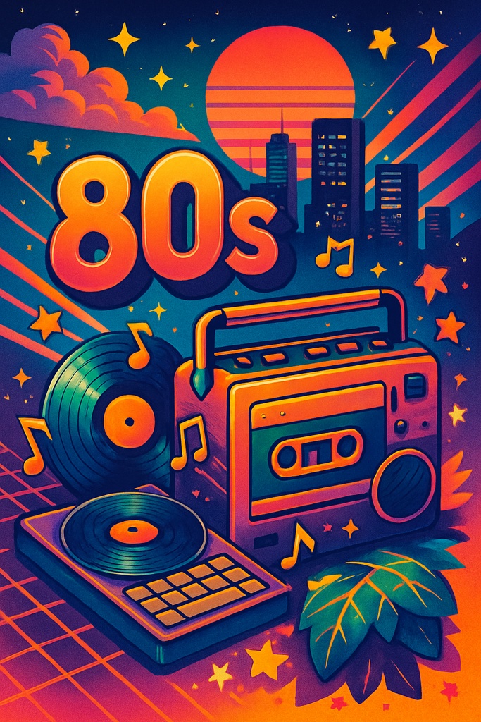 80sミュージック×シティポップ・アート – 80s Music & City Pop Art