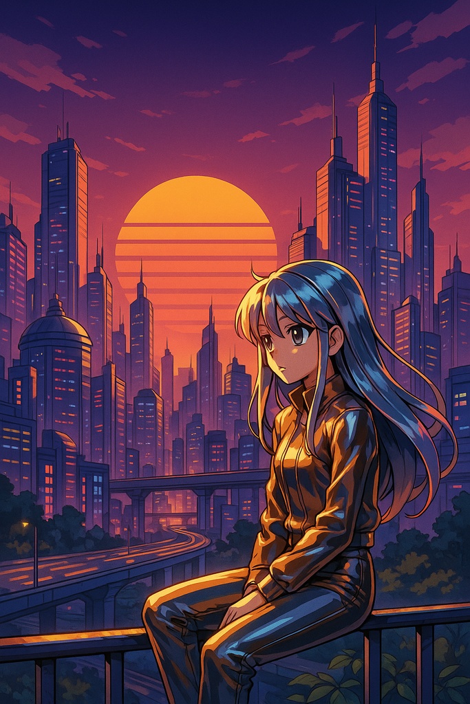 ネオンサンセット・シティガール – Neon Sunset City Girl