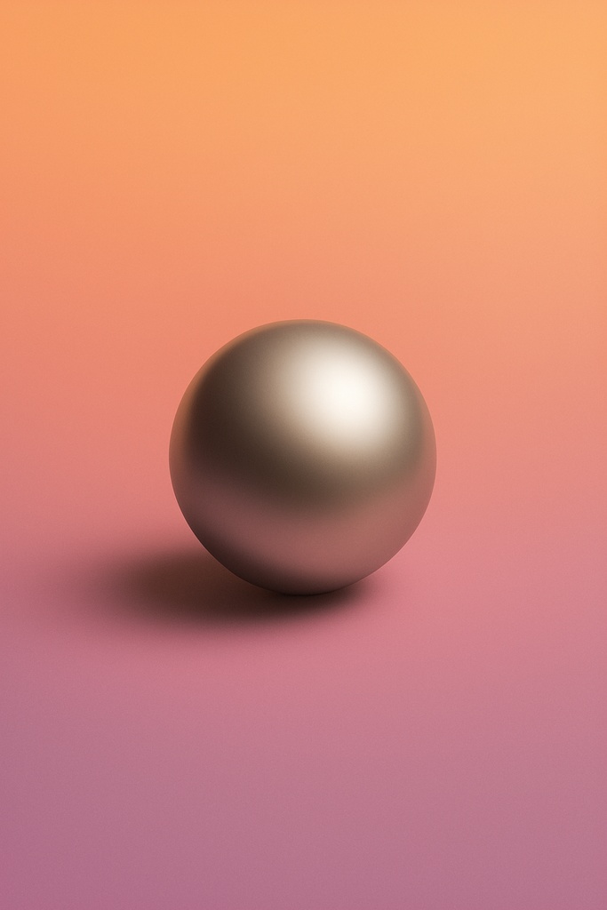 ミニマル・メタリックボール　　Minimal Metallic Sphere 　2枚セット