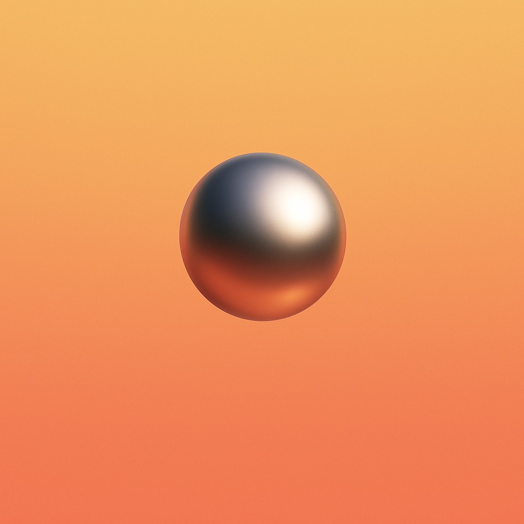 ミニマル・メタリックボール Minimal Metallic Sphere 2枚セット