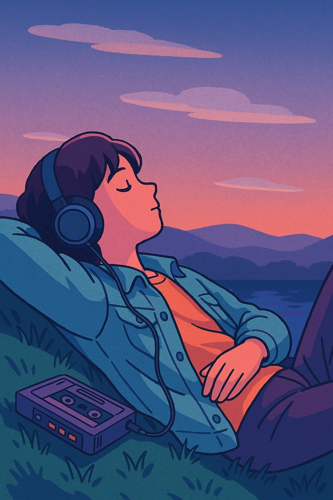 【AIイラスト8枚セット】シティポップ×チルライフスタイル コレクション AI Citypop Chill Life: 8-piece Retro Illustration Set