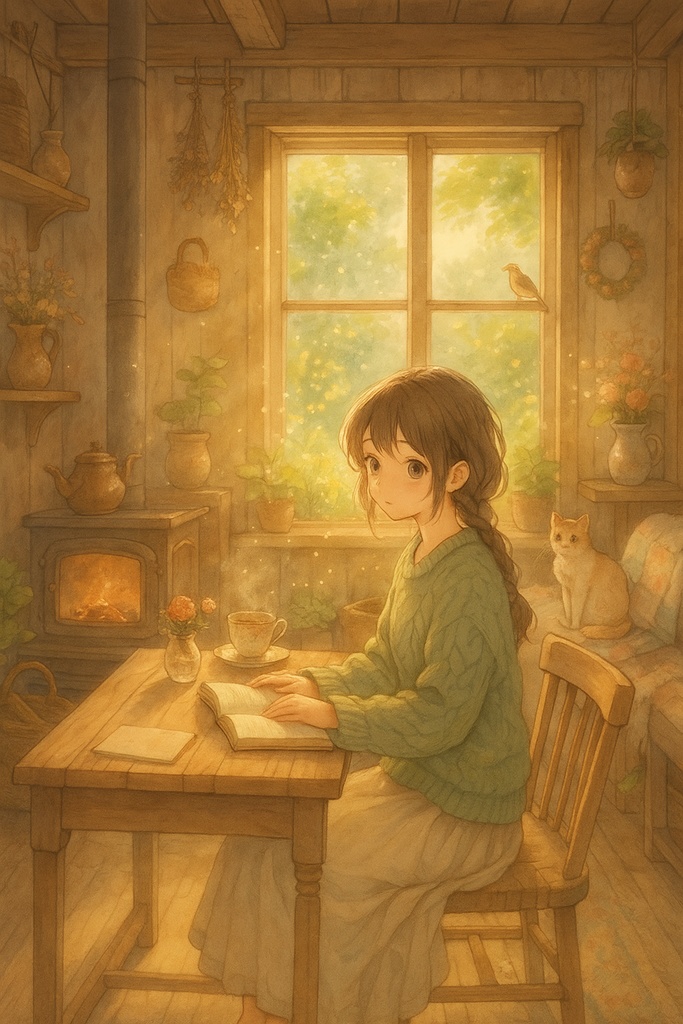 Eco‑Cottagecore Retreat バリエーションセット|癒しコテージ・AIイラスト15枚コレクション