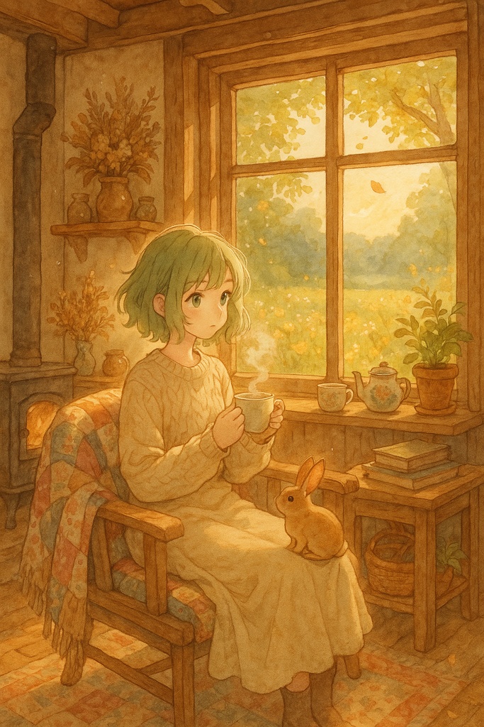 Eco‑Cottagecore Retreat バリエーションセット|癒しコテージ・AIイラスト15枚コレクション