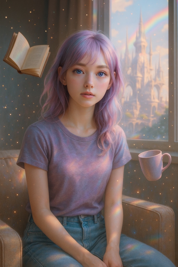 ドリームコア×ファンタジー少女 19枚AIイラストセット