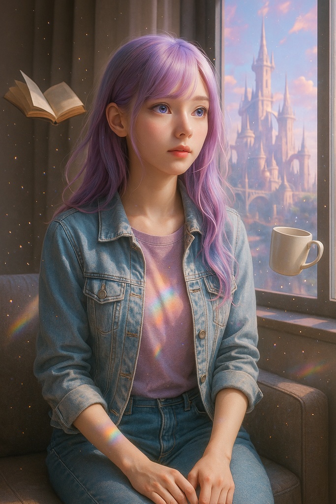 ドリームコア×ファンタジー少女 19枚AIイラストセット