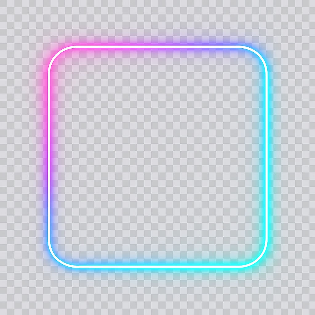 ネオン吹き出し&フレーム8種セット - サイバー会話・動画演出・配信向け