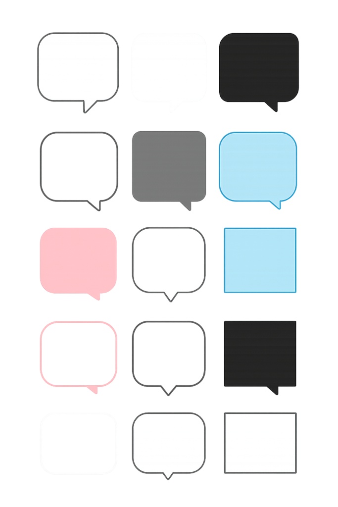 【AI生成・シンプル吹き出し素材セット(無料配布)】