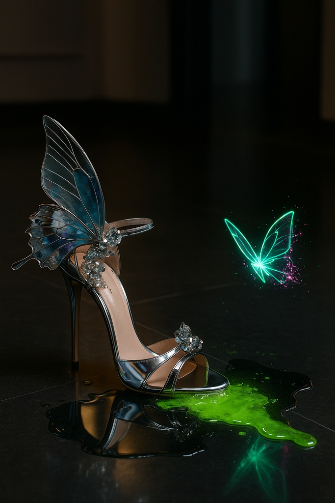 ネオン蝶とガラス細工の幻想アイテム30点壁紙セット – 闇ポップ毒菓子の遺産