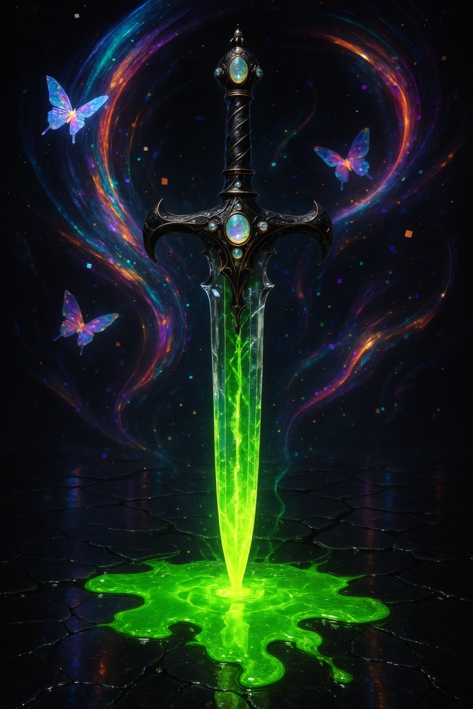 伝説のクリスタルソードと魔法の蝶 — 闇ダンジョンセット(全31枚)