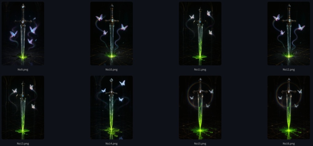 伝説のクリスタルソードと魔法の蝶 — 闇ダンジョンセット(全31枚)