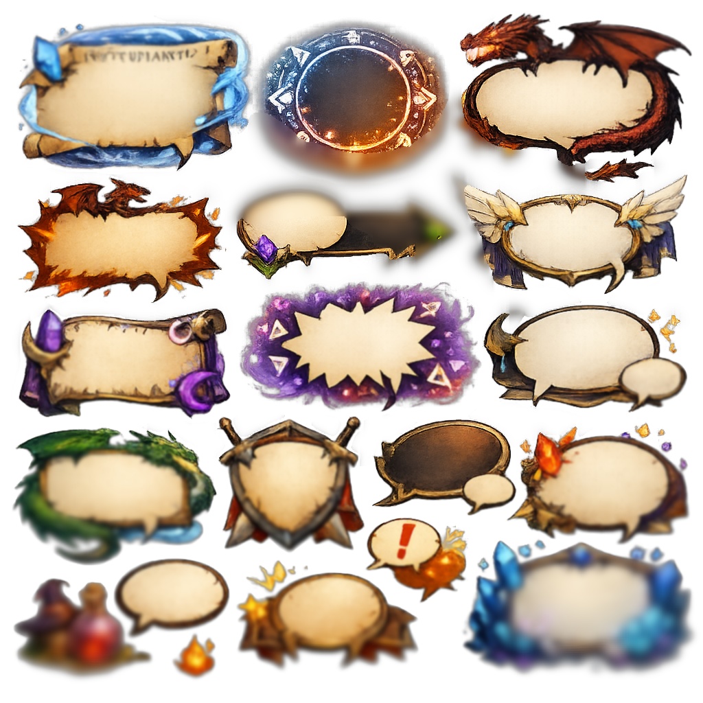 🧙‍♂️AI生成・ Fantasy Magic 吹き出しセット【限定版】