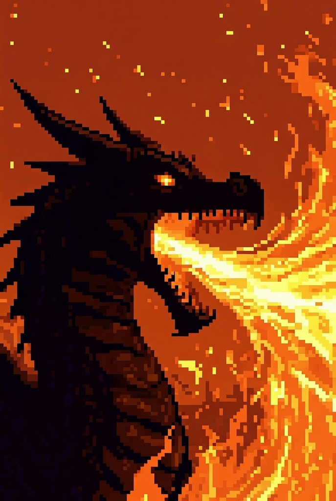 【無料サンプル】ファイアドラゴン・ブレスアイコン / Fire Dragon Breath Icon