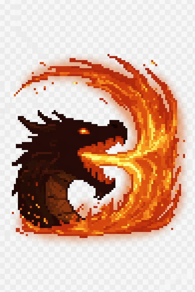 【無料サンプル】ファイアドラゴン・ブレスアイコン / Fire Dragon Breath Icon
