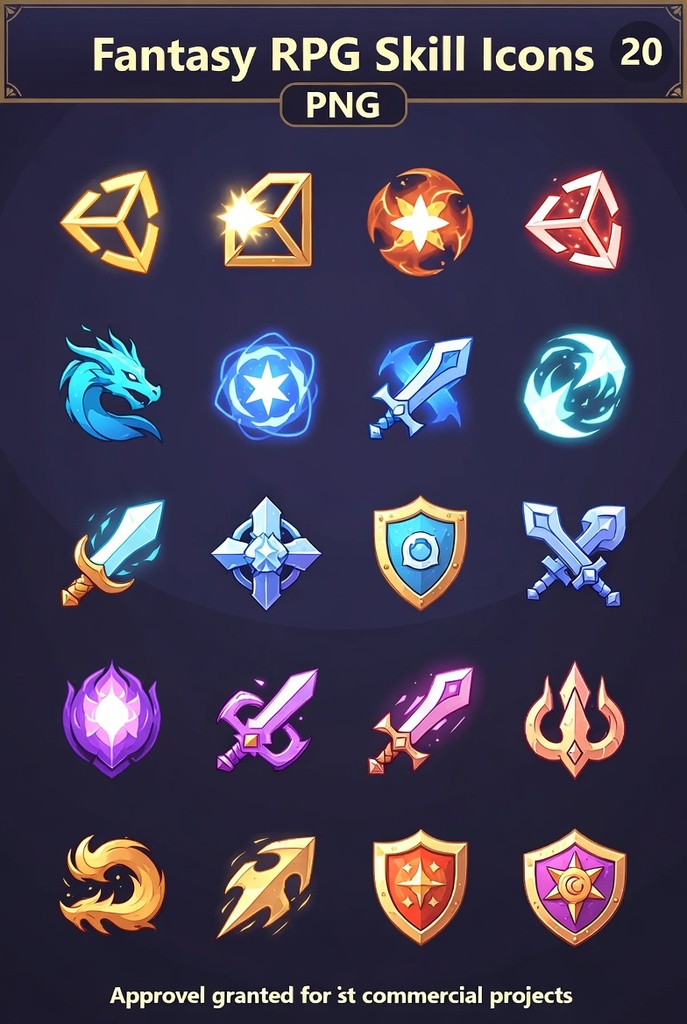【50個限定】ファンタジーRPGスキルアイコンコレクション / Fantasy RPG Skill Icons Collection