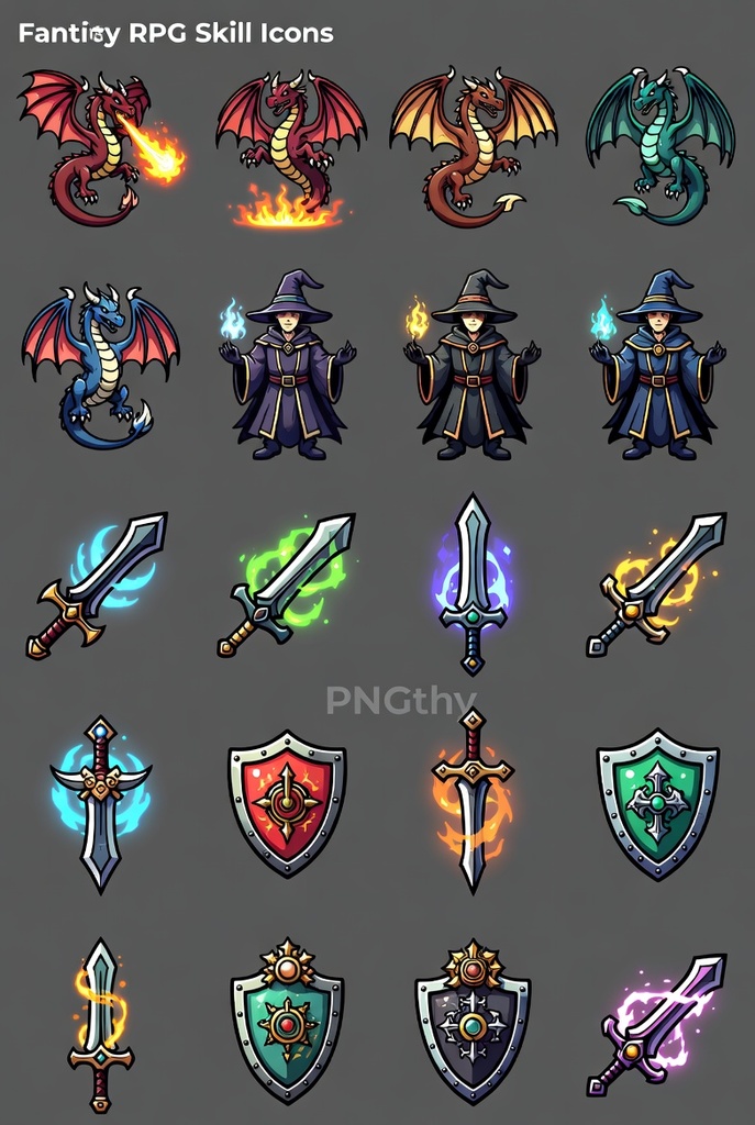 【50個限定】ファンタジーRPGスキルアイコンコレクション / Fantasy RPG Skill Icons Collection