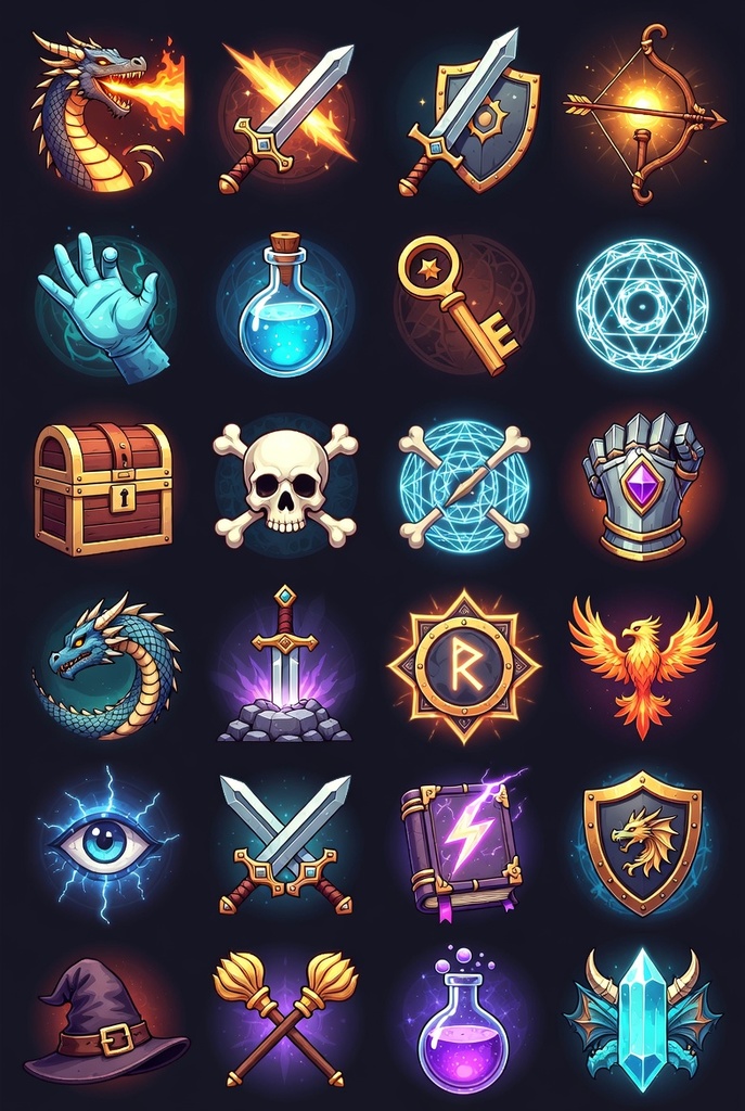 【50個限定】ファンタジーRPGスキルアイコンコレクション / Fantasy RPG Skill Icons Collection