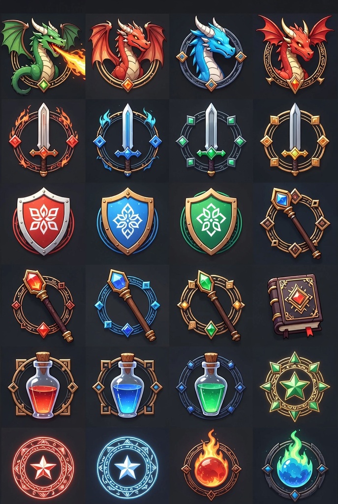 【50個限定】ファンタジーRPGスキルアイコンコレクション / Fantasy RPG Skill Icons Collection