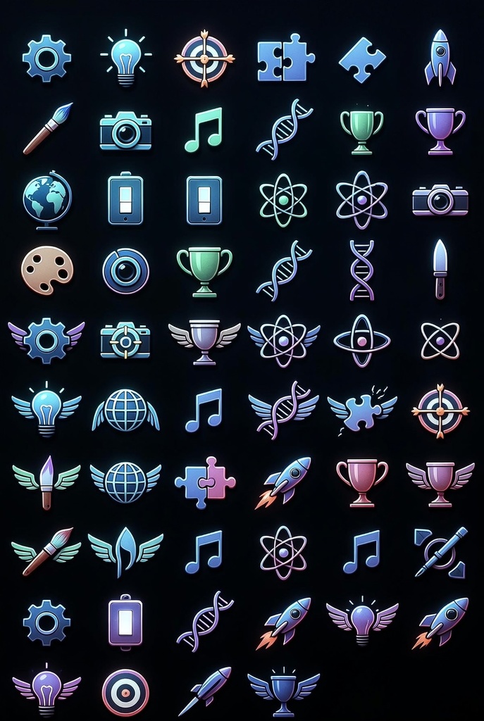ネオン・クリスタルアイコンセット / Neon Crystal Icon Set
