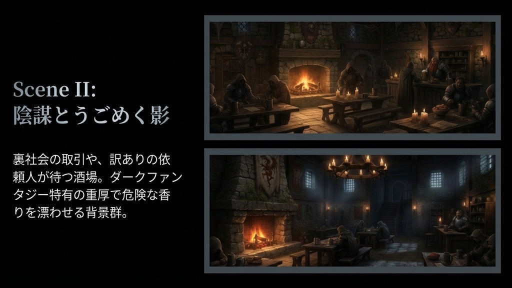 【TRPG/ココフォリア】APNG素材集:酒場_暖炉の火(動く背景)【中世ダークファンタジー】