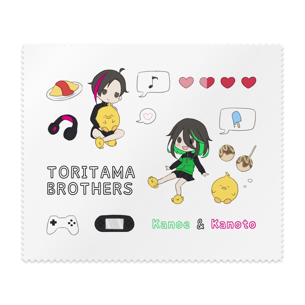 とりたま姉弟メガネ拭き