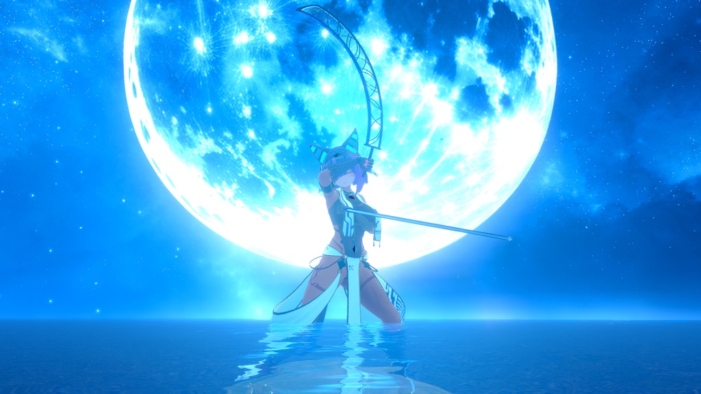 【無料・VRChat想定】半月刀