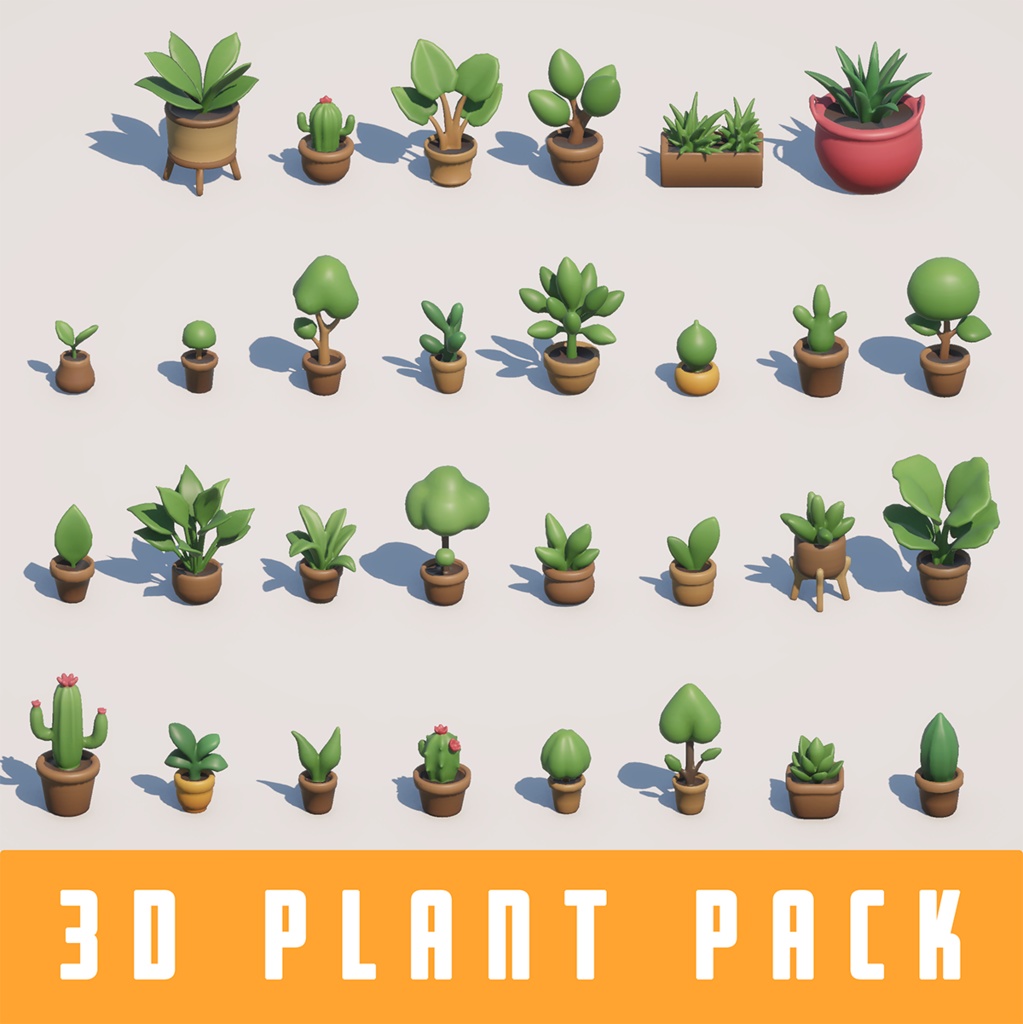 【3Dモデル】観葉植物パック30点