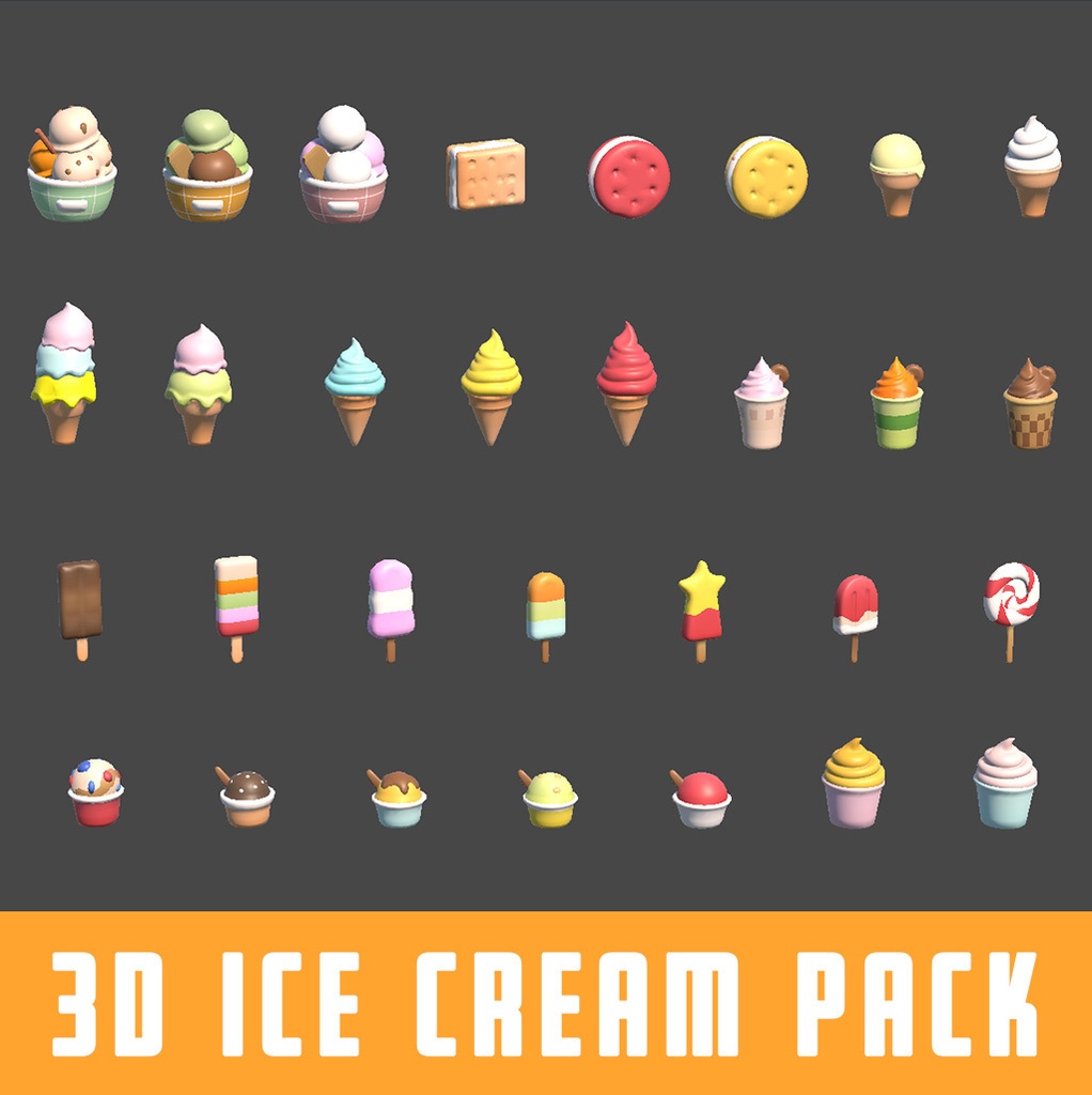 【3Dモデル】アイスパック30点