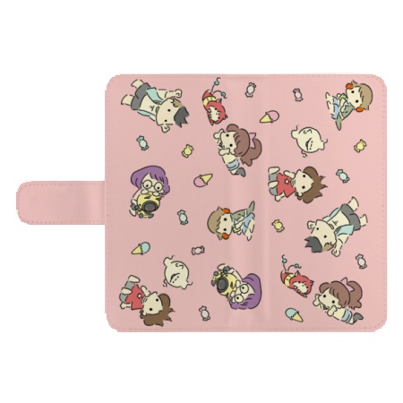 手帳型スマホケース ゆるゆるさくら第一