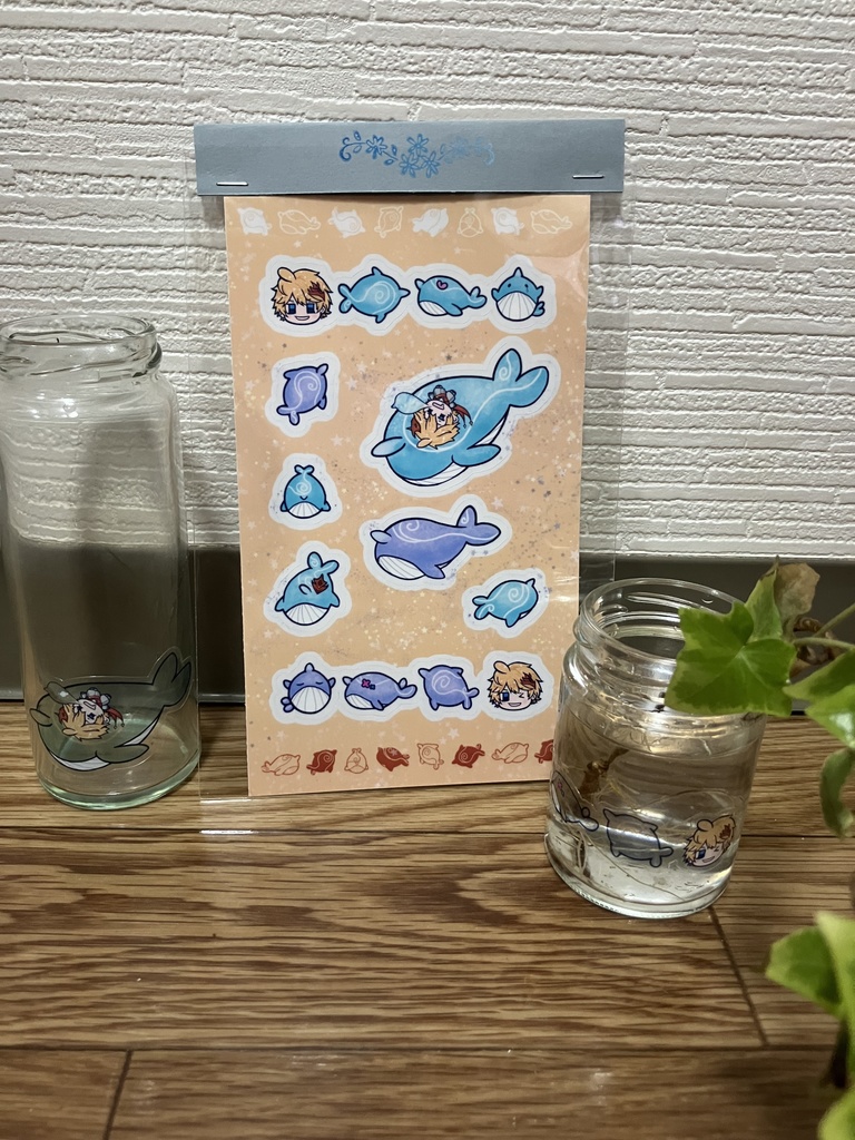 【匿名配送】空鯨クリアハーフカットシール(タルタリヤ)