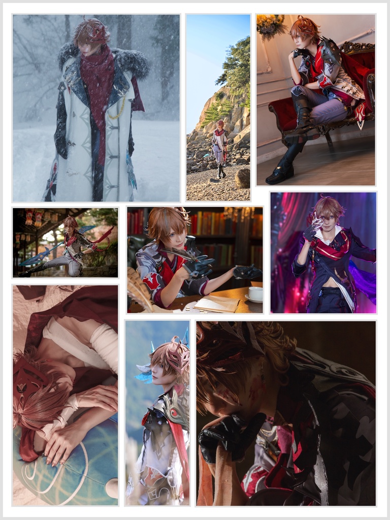 【匿名配送】タルタリヤ写真集チェキ風カードセット