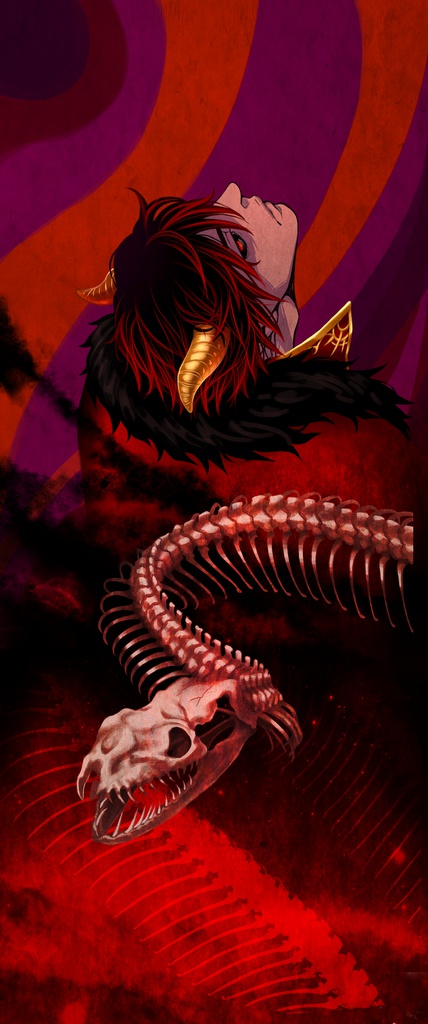 【死にたがりと魔物】ルシファー・ミニタペストリー