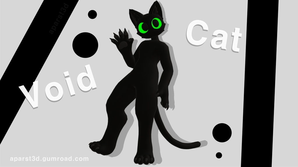 Void Cat (VRChat Furry Avatar, PC and Quest)