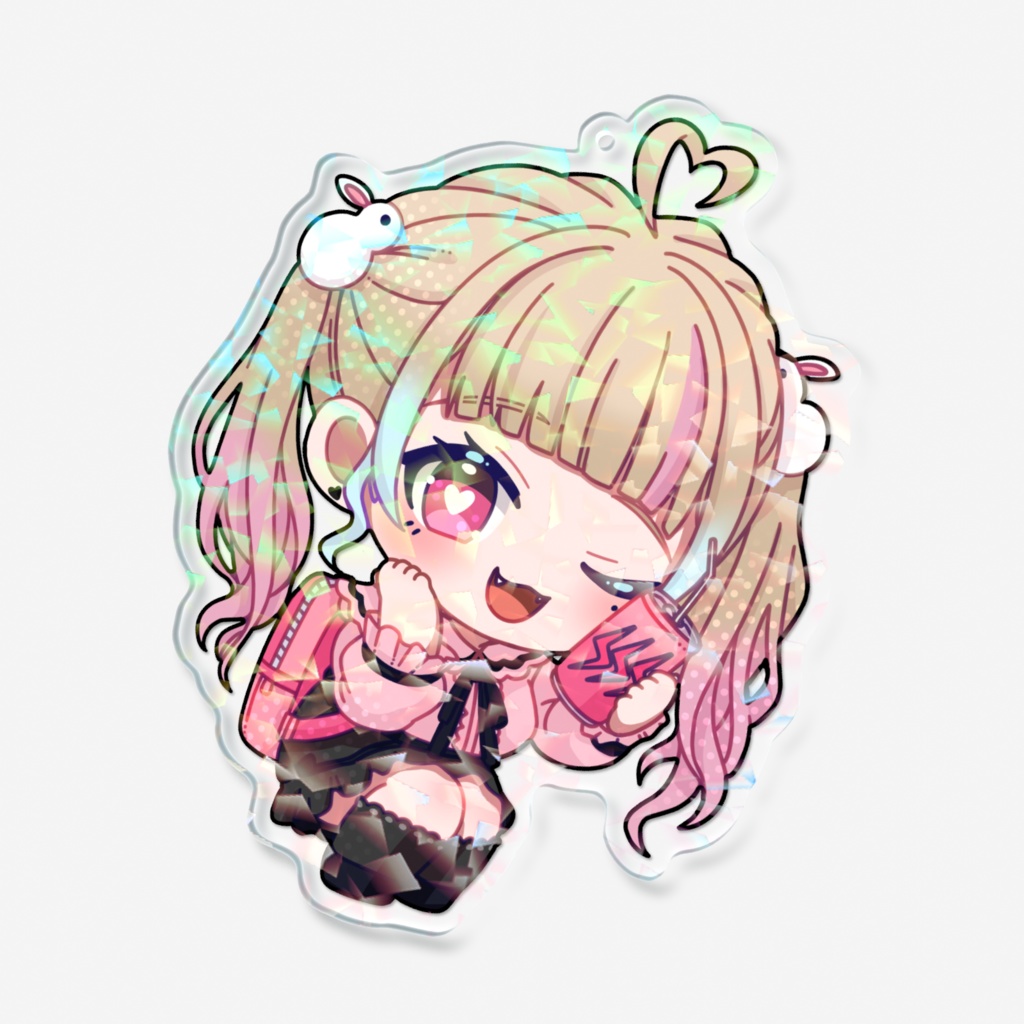 地雷系かれんラメ入りキーホルダー✨