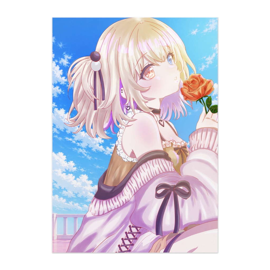 れんが描いたバラ🌹ポスター