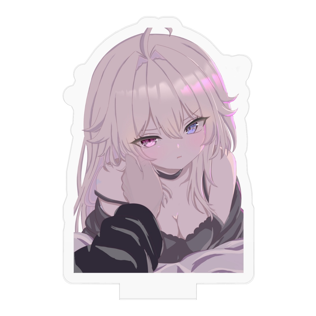 れんが描いたネオン風イラストアクスタ!