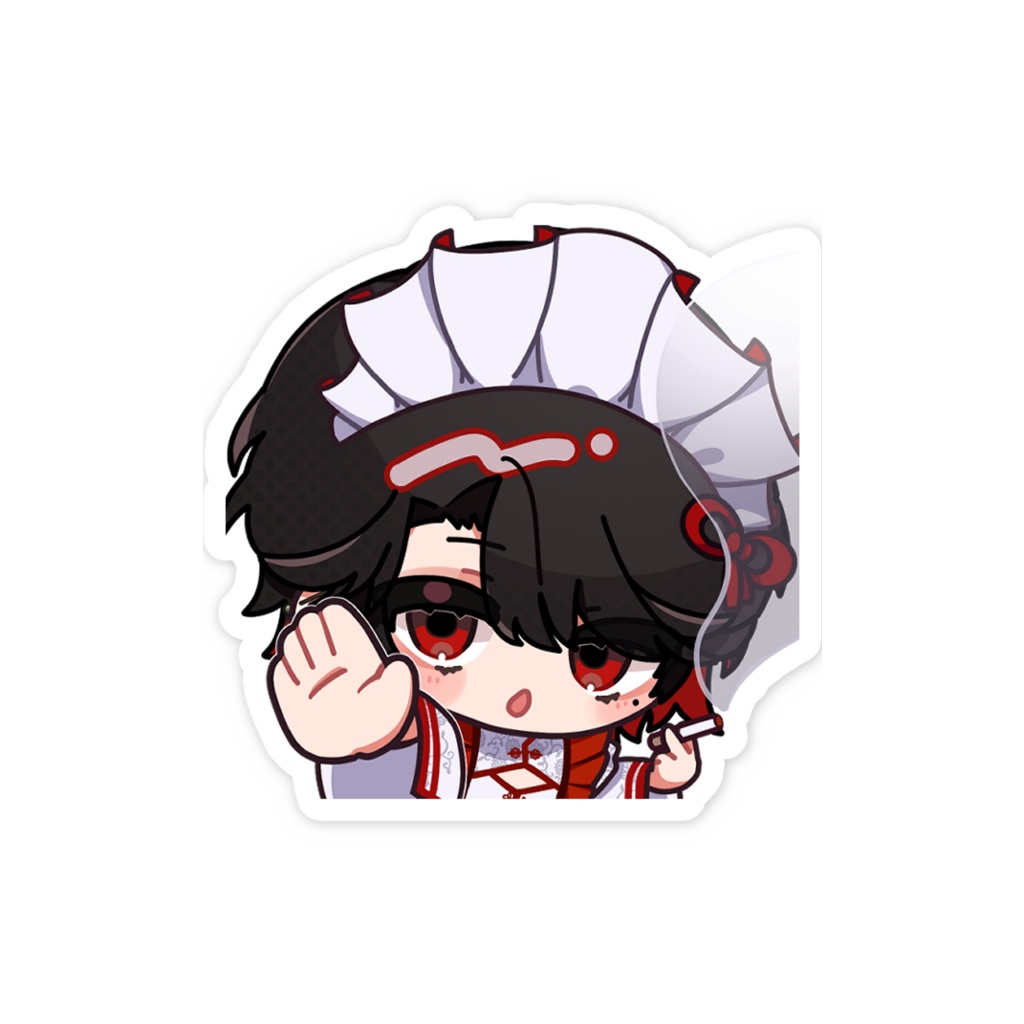 【ステッカー】迷十のミニキャラ ステッカー こんにちわver