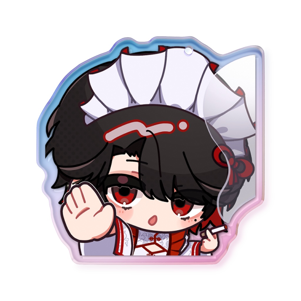 【オーロラアクキー】迷十のミニキャラ アクリルキーホルダー こんにちわver