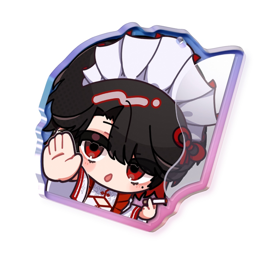 【オーロラアクキー】迷十のミニキャラ アクリルキーホルダー こんにちわver