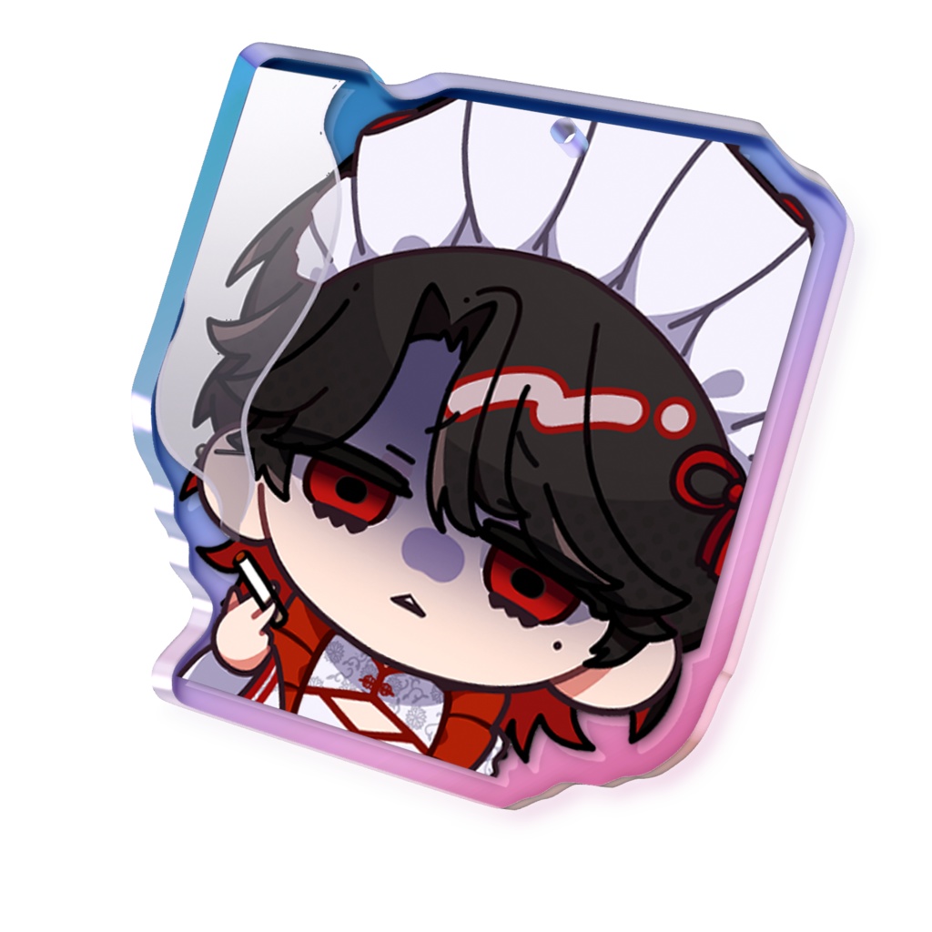 【オーロラアクキー】迷十のミニキャラ アクリルキーホルダー 怒ってるver