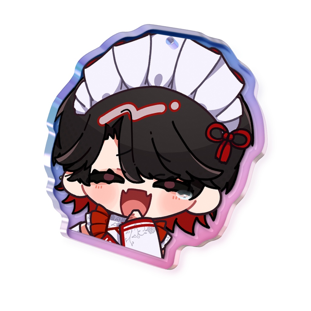 【オーロラアクキー】迷十のミニキャラ アクリルキーホルダー　笑ってるver